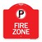 Signmission Designer Series Sign-No Parking, Red & White Aluminum Architectural Sign, 18" x 18", RW-1818-24653 A-DES-RW-1818-24653 - alternate 1